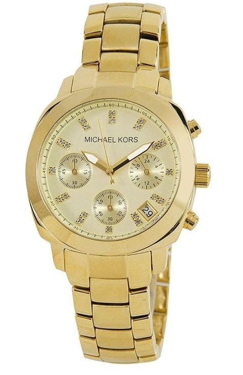 Michael Kors Ladies Gold Tone Stainless Steel Chronograph